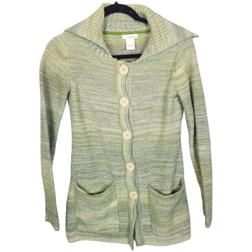 Sundance Womens Cardigan Grandma Sweater Coastal Earthy Forest Sz XS Indie Boho